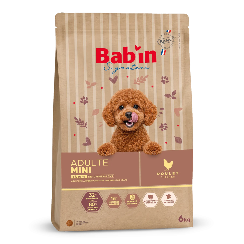 Croquettes Chien Mini Adulte - Bab'in - 6 kg