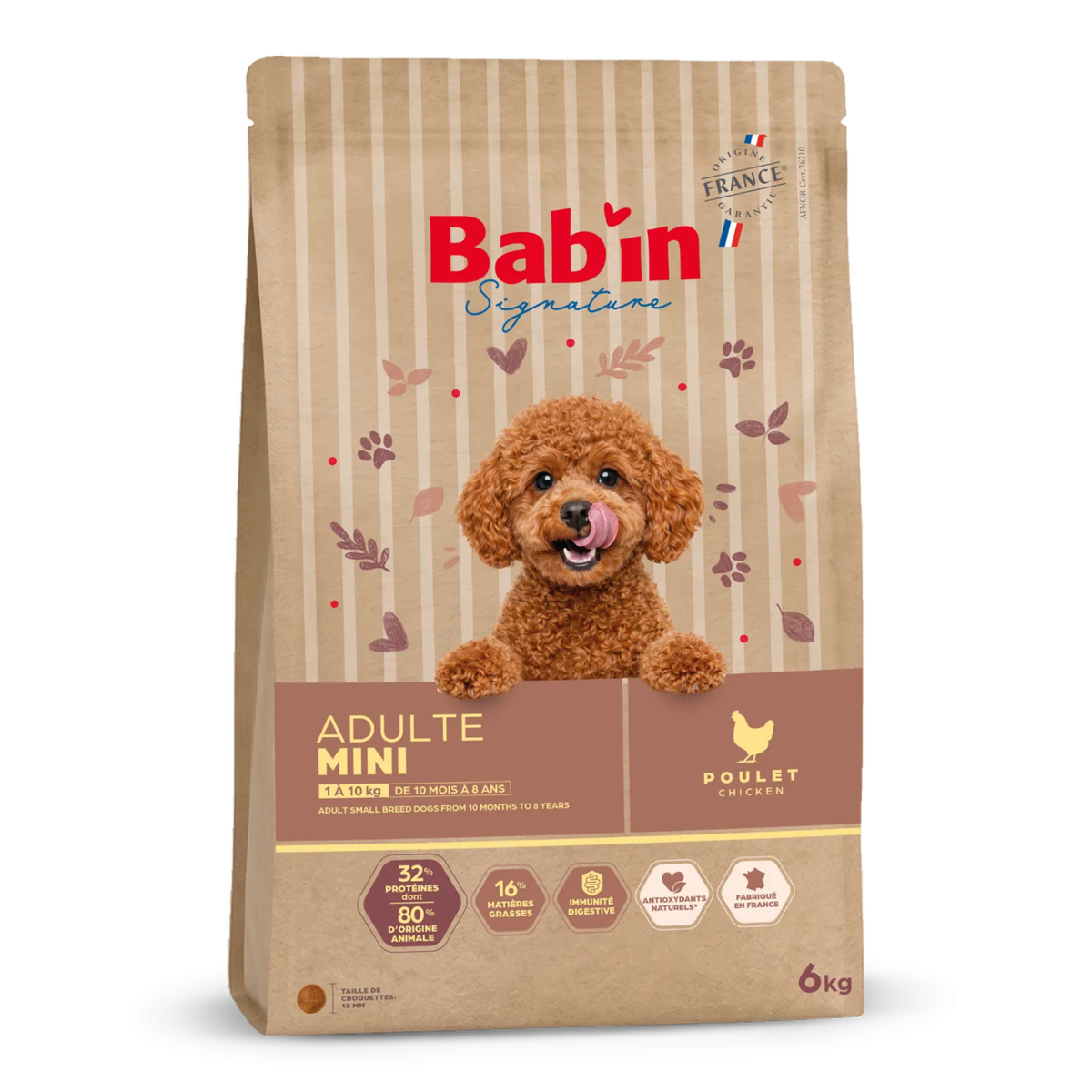 Croquettes Chien Mini Adulte - Bab'in - 6 kg