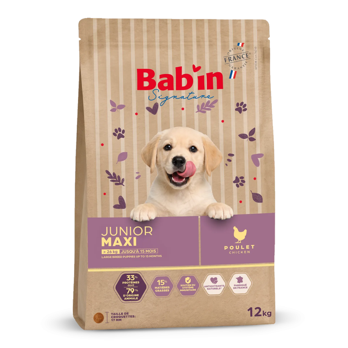 Croquettes junior Maxi - BABIN - 12 kg