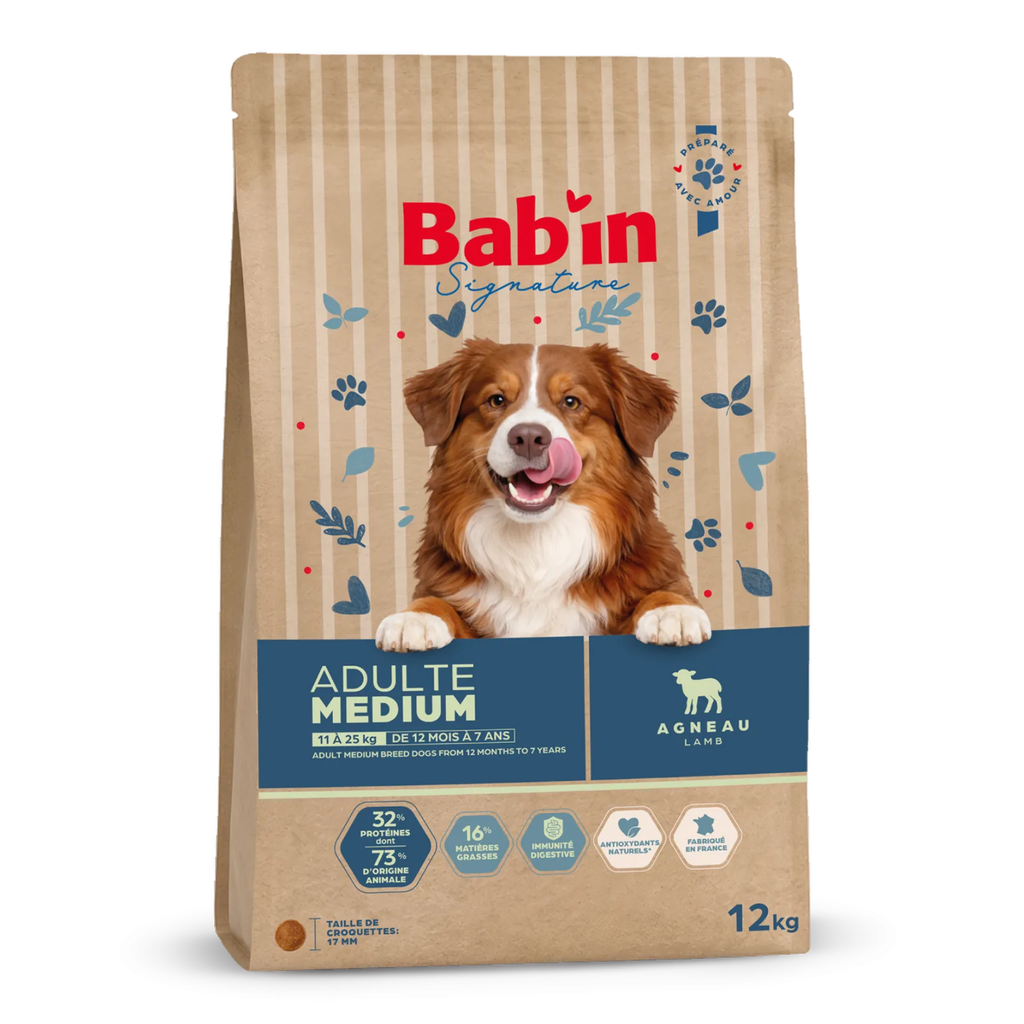 Croquette BABIN - Adulte toutes races - Agneau - 12 kg