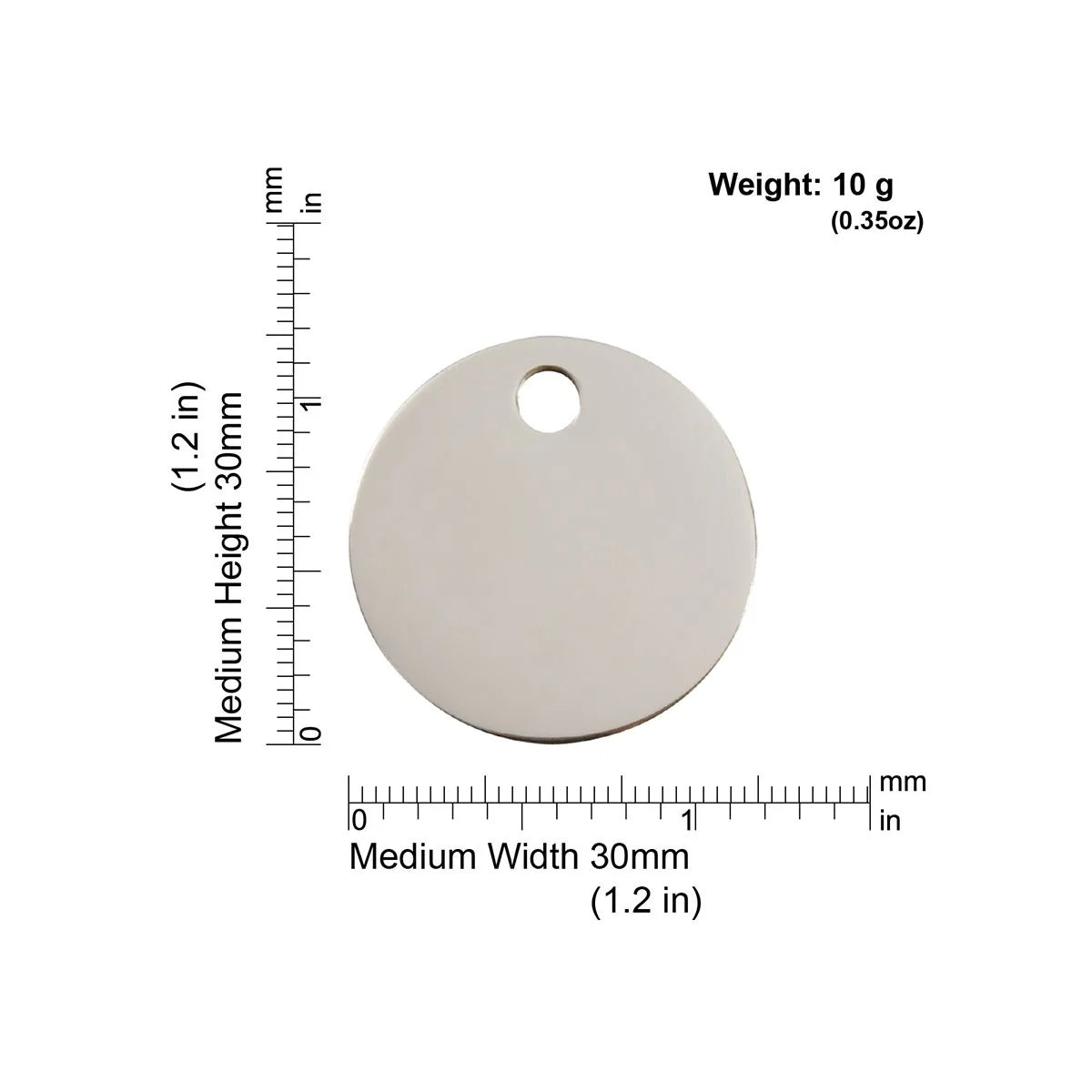Médaille d'identification rond