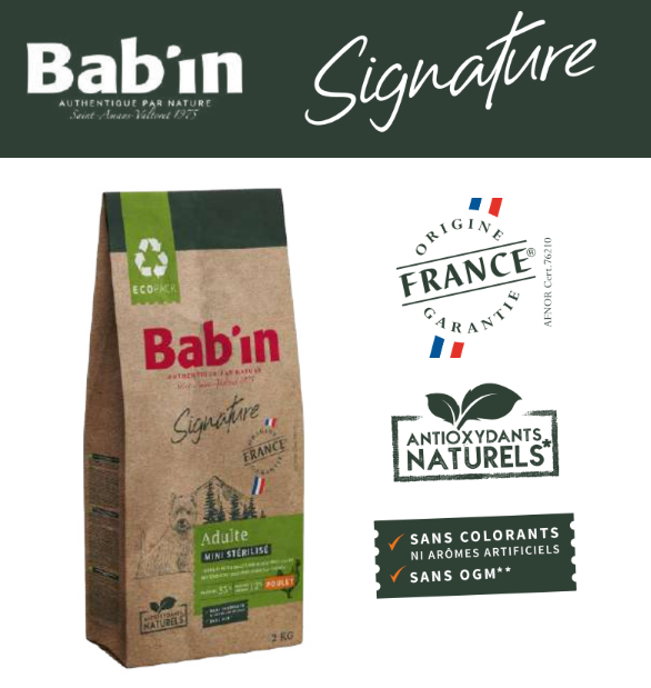 Croquettes Chien Mini Stérilisé - Bab'in - 6 kg