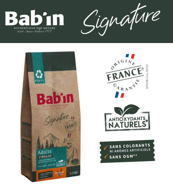 Croquettes Chat poulet - Bab'in - 6 kg