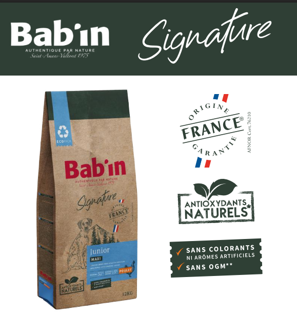 Croquettes junior Maxi - BABIN - 12 kg