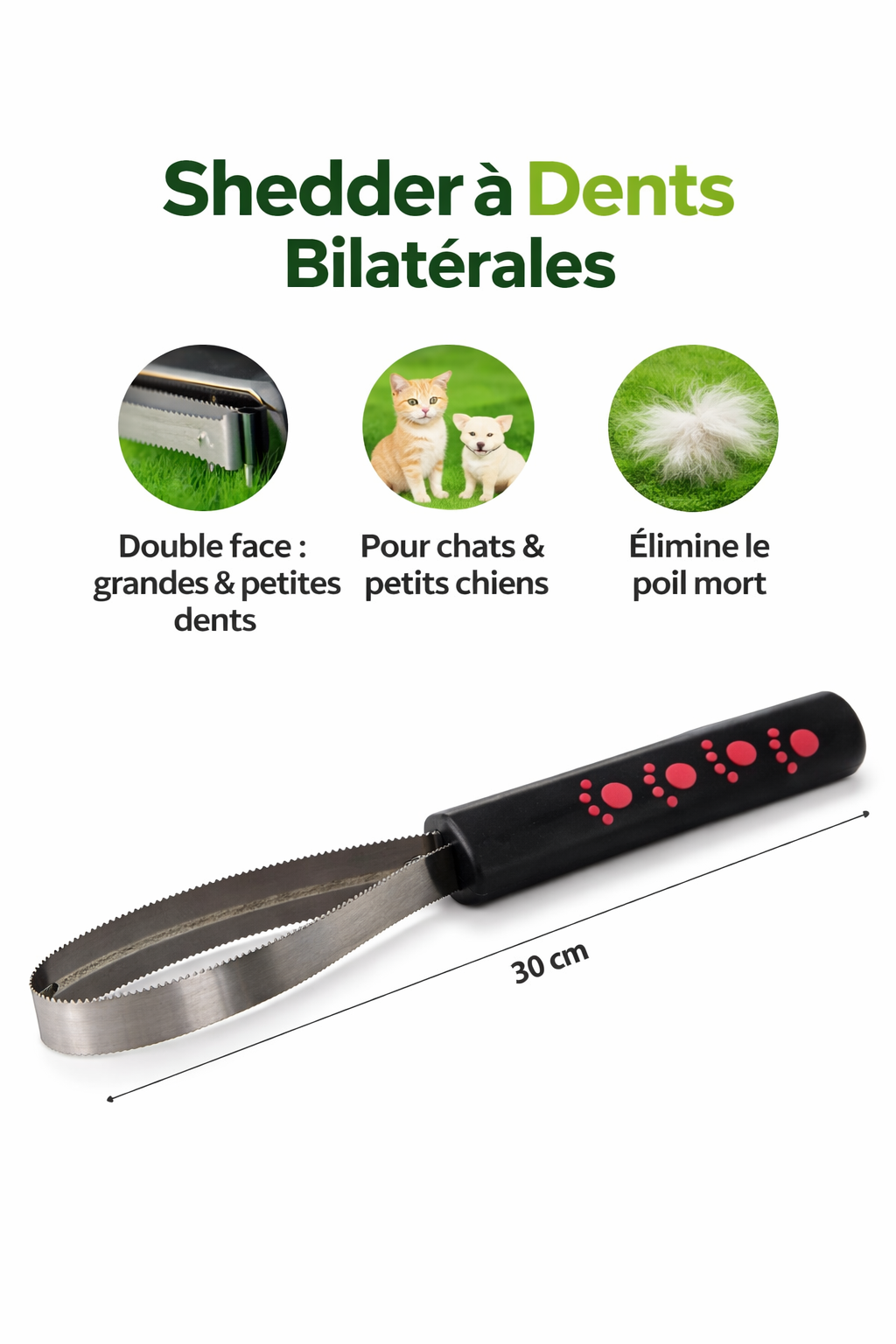 Shedder à dents bilatérales